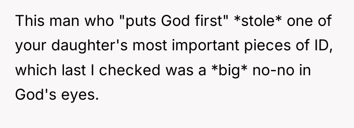 This man who "puts God first" *stole* one of your...