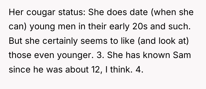 Her cougar status: She does date (when she can) young...