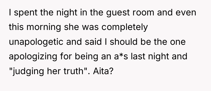 I spent the night in the guest room and even...