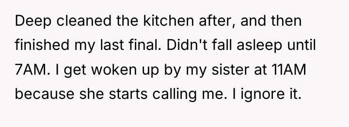Deep cleaned the kitchen after, and then finished my last...
