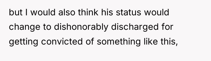 but I would also think his status would change to...