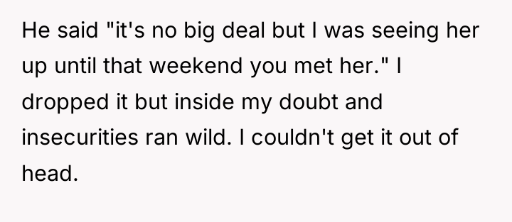 He said "it's no big deal but I was seeing...