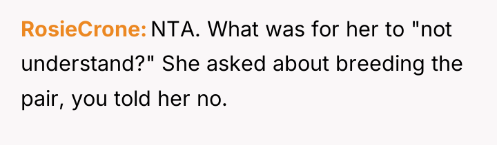 RosieCrone NTA. What was for her to "not understand?" She...