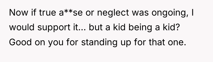 Now if true a**se or neglect was ongoing, I would...