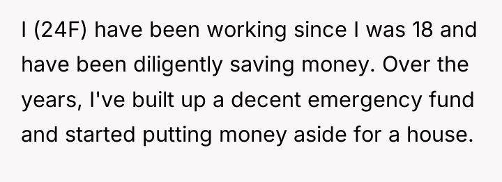 I (24F) have been working since I was 18 and...