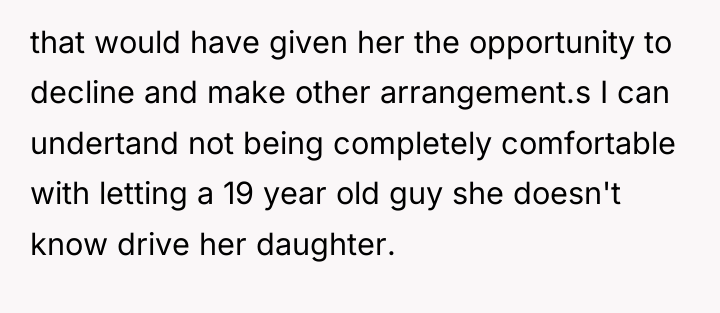 that would have given her the opportunity to decline and...