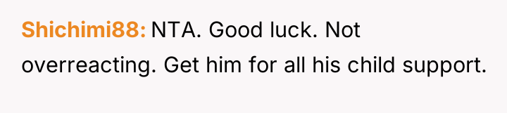Shichimi88 NTA. Good luck. Not overreacting. Get him for all...