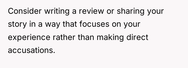 Consider writing a review or sharing your story in a...