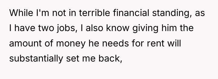 While I'm not in terrible financial standing, as I have...
