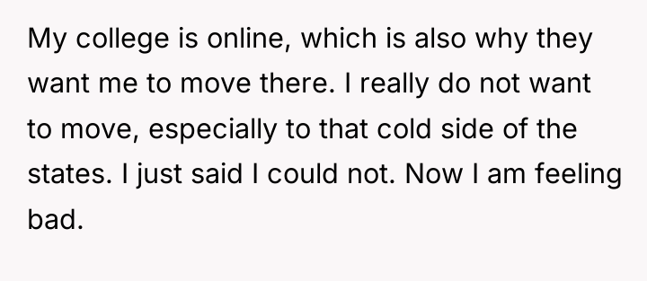 My college is online, which is also why they want...