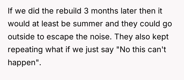 If we did the rebuild 3 months later then it...