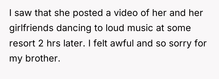 I saw that she posted a video of her and...