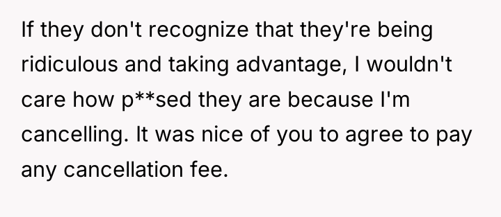 If they don't recognize that they're being ridiculous and taking...