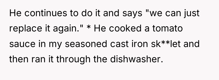 He continues to do it and says "we can just...