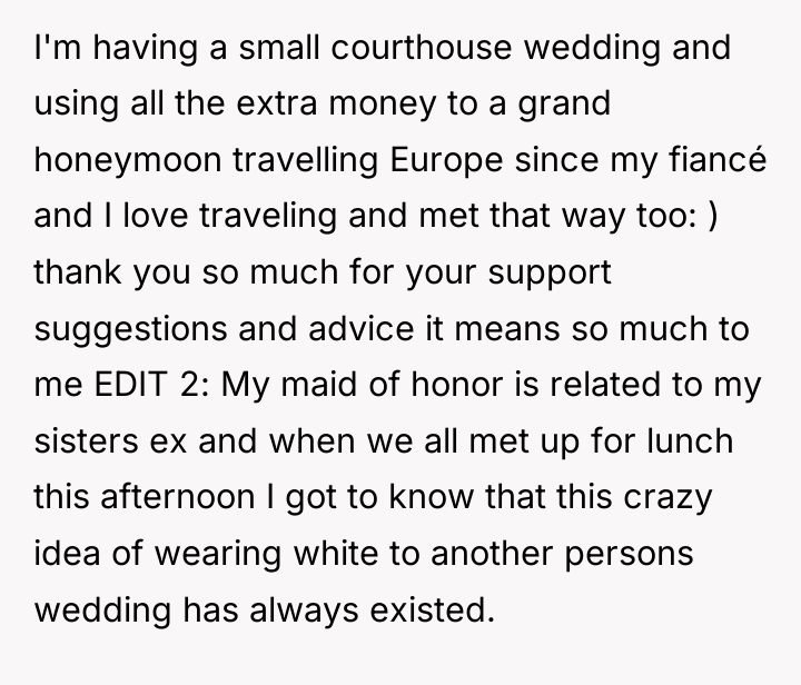 I'm having a small courthouse wedding and using all the...