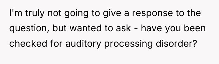 I'm truly not going to give a response to the...