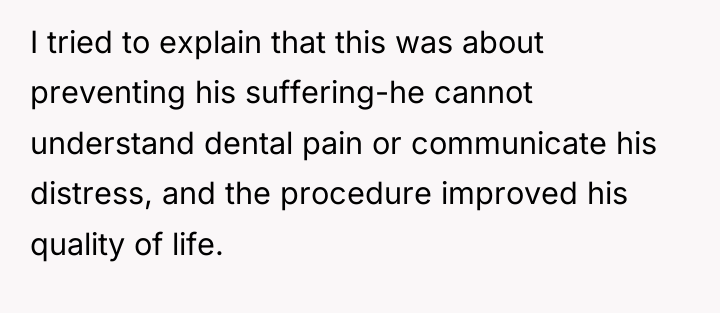 I tried to explain that this was about preventing his...