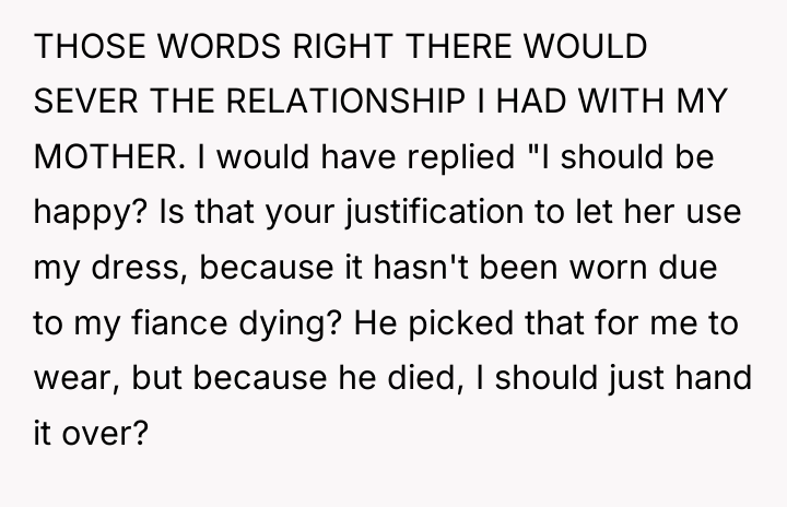 THOSE WORDS RIGHT THERE WOULD SEVER THE RELATIONSHIP I HAD...