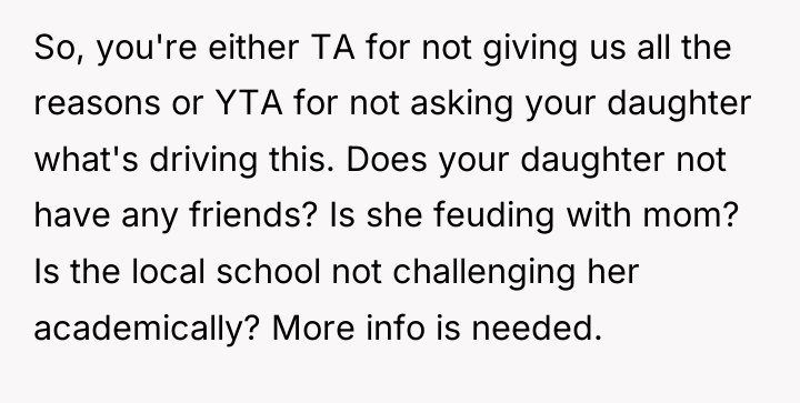So, you're either TA for not giving us all the...