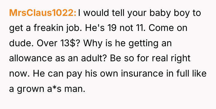 MrsClaus1022 I would tell your baby boy to get a...