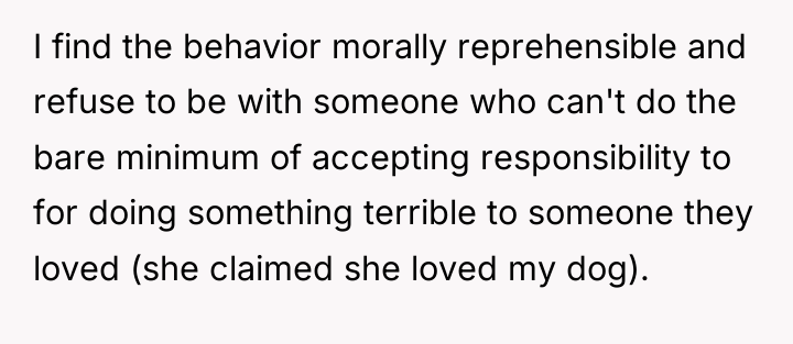 I find the behavior morally reprehensible and refuse to be...