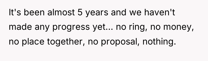 It's been almost 5 years and we haven't made any...
