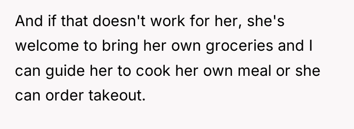 And if that doesn't work for her, she's welcome to...