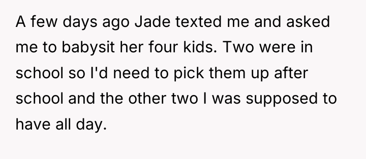 A few days ago Jade texted me and asked me...