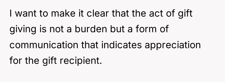 I want to make it clear that the act of...
