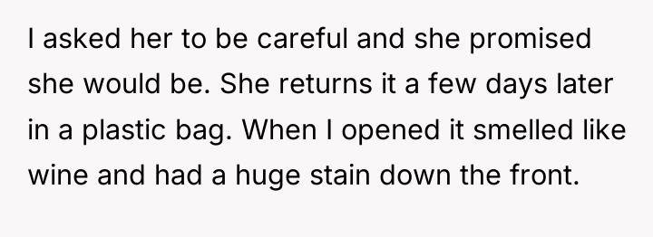I asked her to be careful and she promised she...