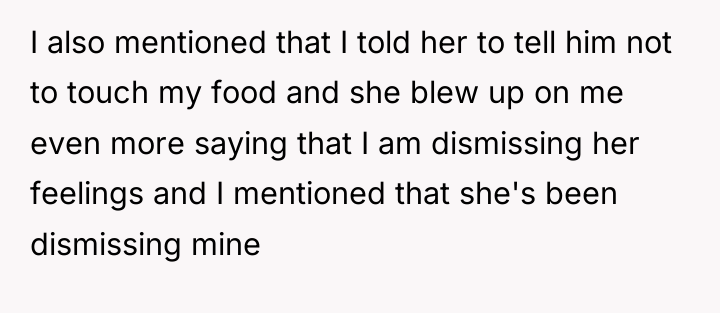 I also mentioned that I told her to tell him...