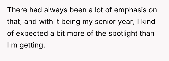 There had always been a lot of emphasis on that,...