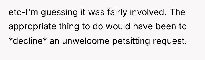 etc-I'm guessing it was fairly involved. The appropriate thing to...