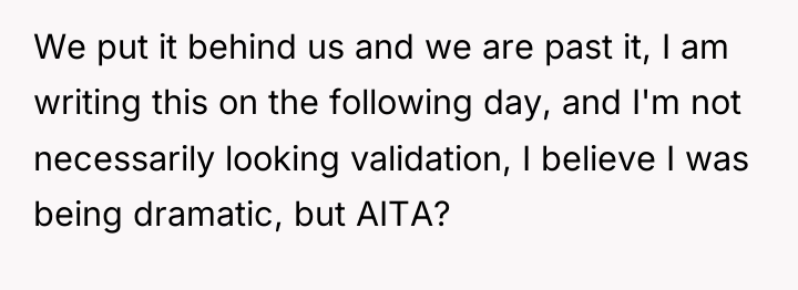 We put it behind us and we are past it,...
