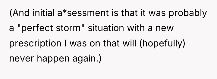 (And initial a*sessment is that it was probably a "perfect...