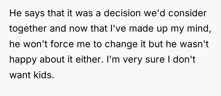 He says that it was a decision we'd consider together...