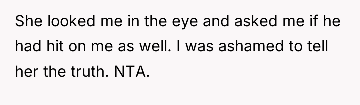 She looked me in the eye and asked me if...