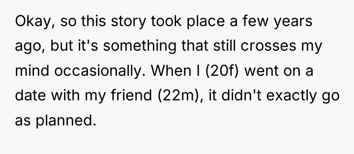Okay, so this story took place a few years ago,...