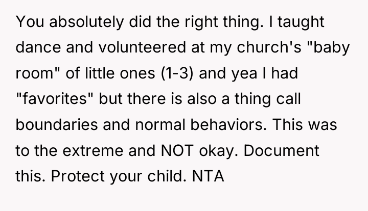 You absolutely did the right thing. I taught dance and...