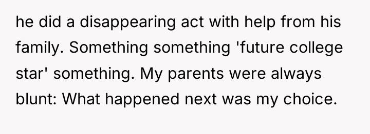 he did a disappearing act with help from his family....