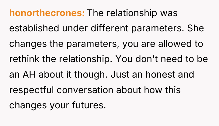 honorthecrones The relationship was established under different parameters. She changes...