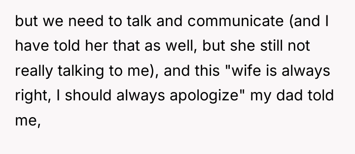 but we need to talk and communicate (and I have...