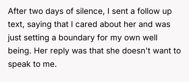 After two days of silence, I sent a follow up...