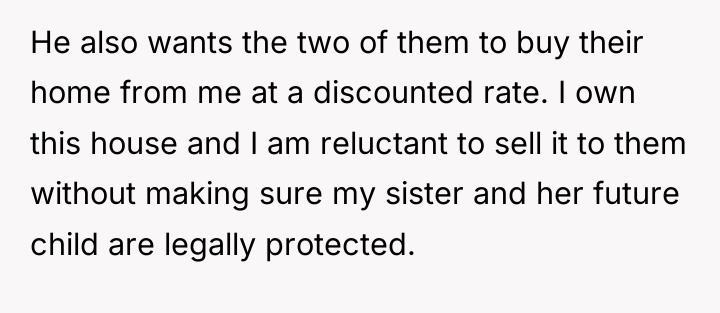 He also wants the two of them to buy their...