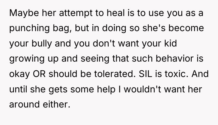 Maybe her attempt to heal is to use you as...