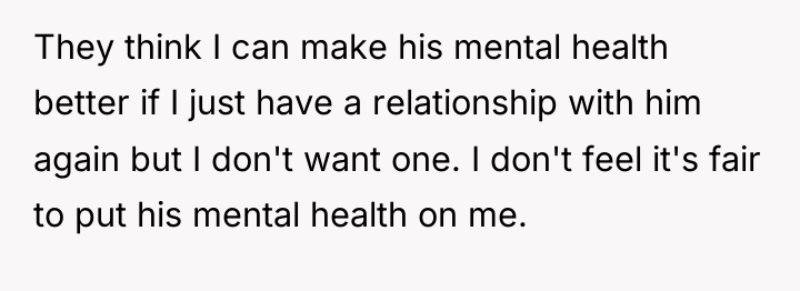 They think I can make his mental health better if...