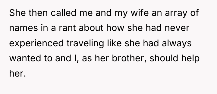 She then called me and my wife an array of...