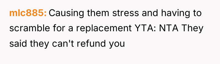 mlc885 Causing them stress and having to scramble for a...