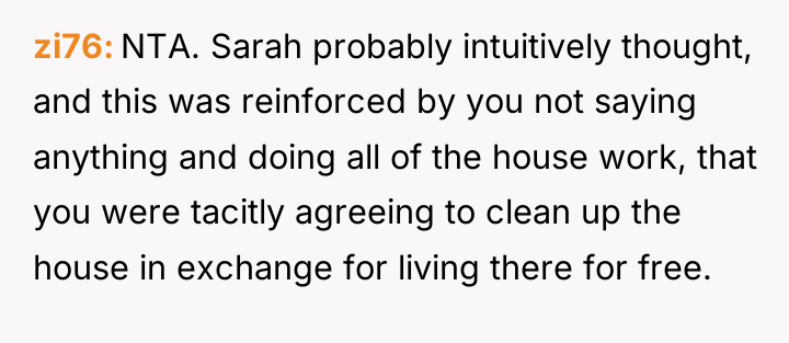 zi76 NTA. Sarah probably intuitively thought, and this was reinforced...