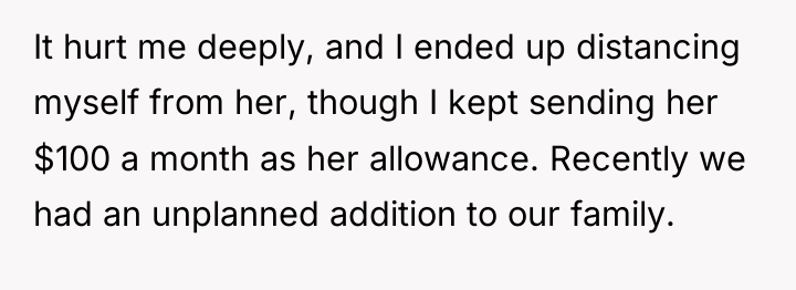 It hurt me deeply, and I ended up distancing myself...